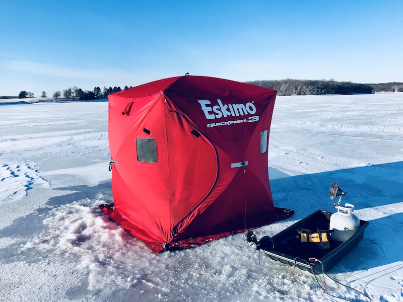 Eskimo QuickFish 3 Ice Fishing Shelter Review - EatnLunch Fishing